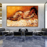 Picasoul - Artist - Moorish Girl Lying On A Couch - FLOATING FRAME
