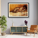 Moorish Girl Lying On A Couch - WALL MOUNT FRAME