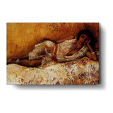 Moorish Girl Lying On A Couch - Wall Canvas