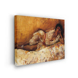 Moorish Girl Lying On A Couch - Wall Canvas