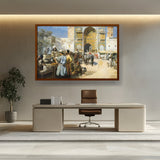 Picasoul - Artist - An Open??Air Restaurant - Framed Canvas