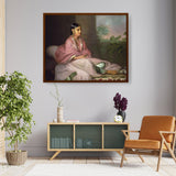 Indian Bibi Jemdanee - Framed Canvas