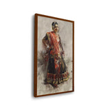 Indian Dancing Girl - Framed Canvas