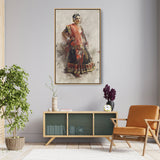 Indian Dancing Girl - FLOATING FRAME
