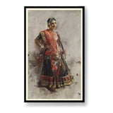 Indian Dancing Girl - WALL MOUNT FRAME