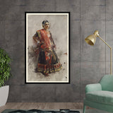 Picasoul - Artist - Indian Dancing Girl - WALL MOUNT FRAME