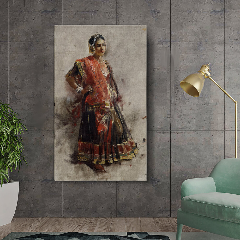 Picasoul - Artist - Indian Dancing Girl - Wall Canvas