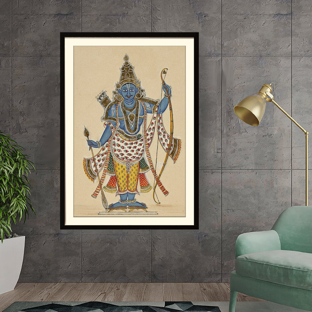 Picasoul - Artist - Rama Holding Arrows - WALL MOUNT FRAME