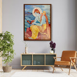 Sree Ram With Little Squirrel - Framed Canvas