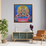 Lakshmi With A Kalasha - Framed Canvas