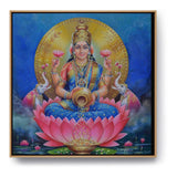 Lakshmi With A Kalasha - FLOATING FRAME