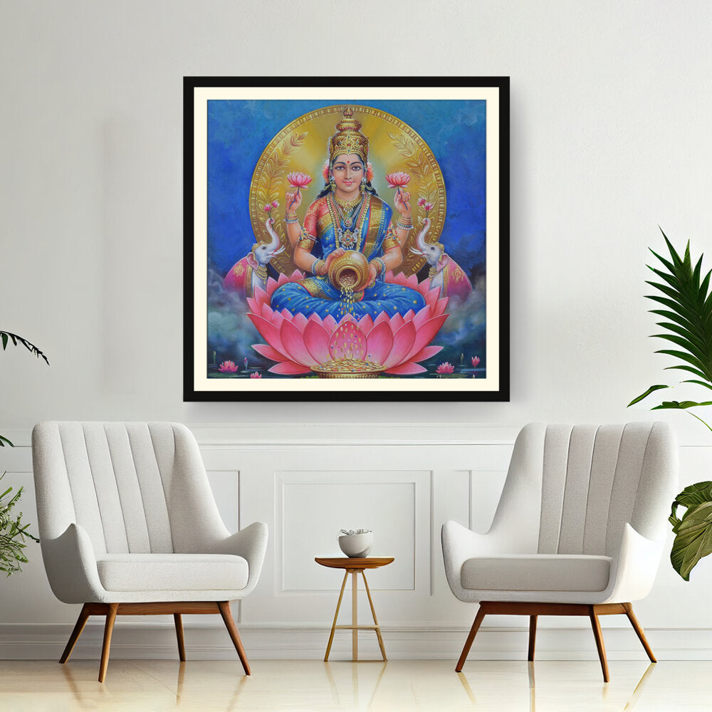 Picasoul - Artist - Lakshmi With A Kalasha - WALL MOUNT FRAME