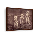 Rama With Sita And Laxman - Framed Canvas