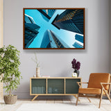 Skyscraper Tower Buildings - Framed Canvas