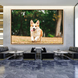 Picasoul - Artist - Cute Welsh Corgi Dog - FLOATING FRAME