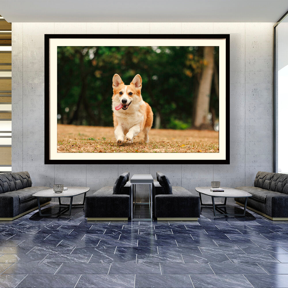 Picasoul - Artist - Cute Welsh Corgi Dog - WALL MOUNT FRAME