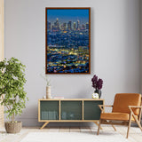 Scenic View Of Los Angeles - Framed Canvas