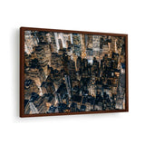 Aerial View Of Manhattan - Framed Canvas