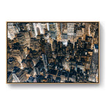 Aerial View Of Manhattan - FLOATING FRAME