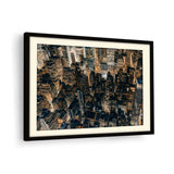 Aerial View Of Manhattan - WALL MOUNT FRAME