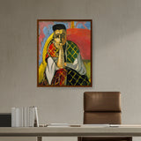 Picasoul - Artist - Odalisque With Gray Pants - Framed Canvas