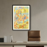 Picasoul - Artist - Decorative Triple Painting - WALL MOUNT FRAME