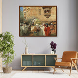 A Street In Jodhpur - Framed Canvas