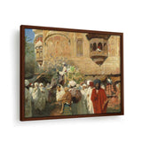 A Street In Jodhpur - Framed Canvas