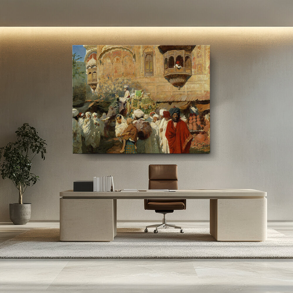 Picasoul - Artist - A Street In Jodhpur - Wall Canvas