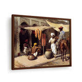 Outside The Indian Dye House - Framed Canvas