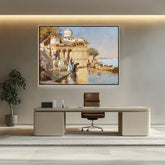 Picasoul - Artist - Along The Ghats Mathura - FLOATING FRAME