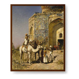 The Old Blue-Tiled Mosque - Framed Canvas