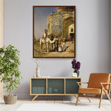 The Old Blue-Tiled Mosque - Framed Canvas