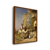 The Old Blue-Tiled Mosque - Framed Canvas