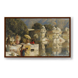 Lake At Oodeypore - Framed Canvas