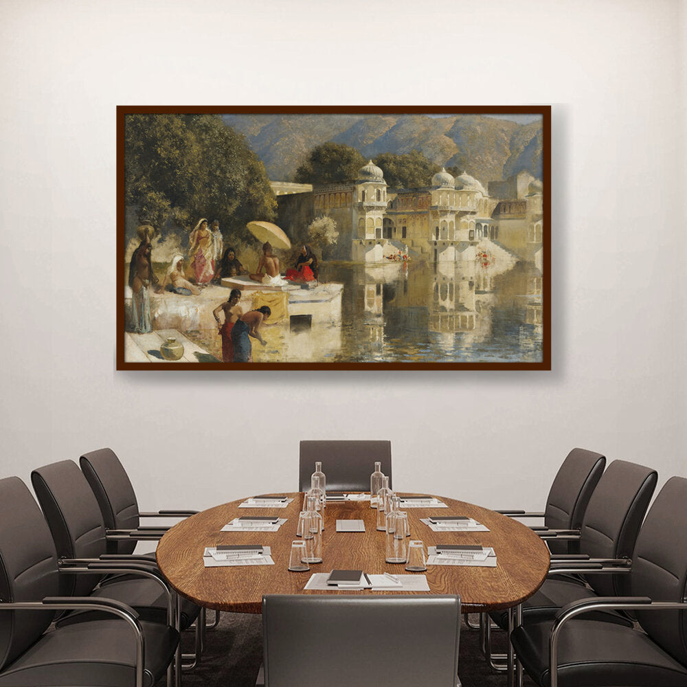 Picasoul - Artist - Lake At Oodeypore - Framed Canvas