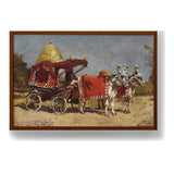 Native Gharry Bullock Cart - Framed Canvas
