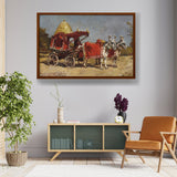 Native Gharry Bullock Cart - Framed Canvas