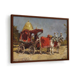 Native Gharry Bullock Cart - Framed Canvas