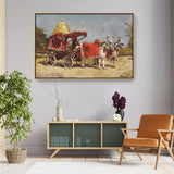 Native Gharry Bullock Cart - FLOATING FRAME
