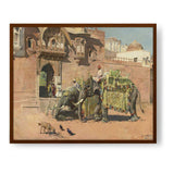 The Elephants Of The Rajah - Framed Canvas