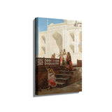 Nautch Girls At Taj Mahal - Wall Canvas