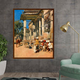 Picasoul - Artist - Portico Of A Mosque - Framed Canvas