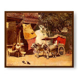 An Indian Gharry - Framed Canvas