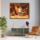 An Indian Gharry - Framed Canvas