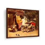 An Indian Gharry - Framed Canvas