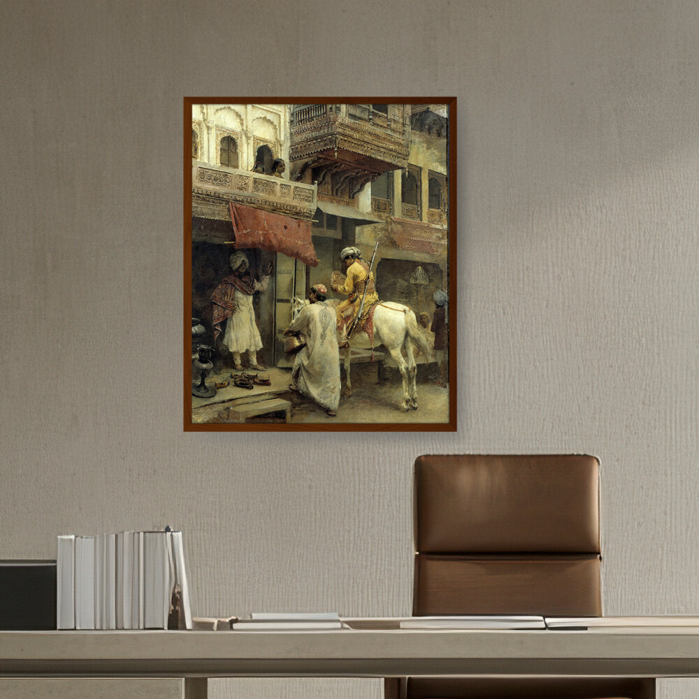 Picasoul - Artist - Street Scene In India - Framed Canvas