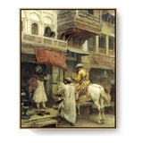 Street Scene In India - FLOATING FRAME