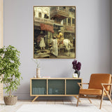 Street Scene In India - FLOATING FRAME