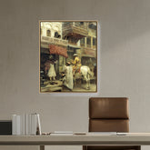 Picasoul - Artist - Street Scene In India - FLOATING FRAME